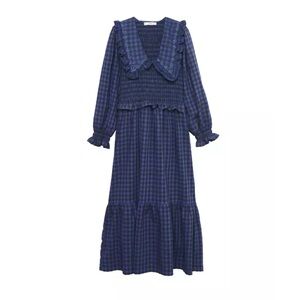MNG Gingham Check Maxi Dress